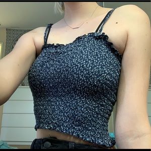 blue and white brandy melville tank top